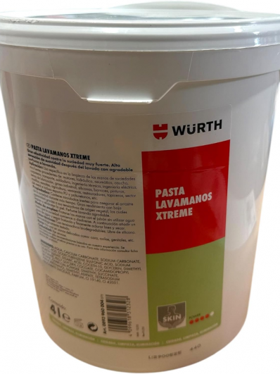 WURTH Pasta Lavamanos Xtrem 4L, limpiador de Manos industrial.