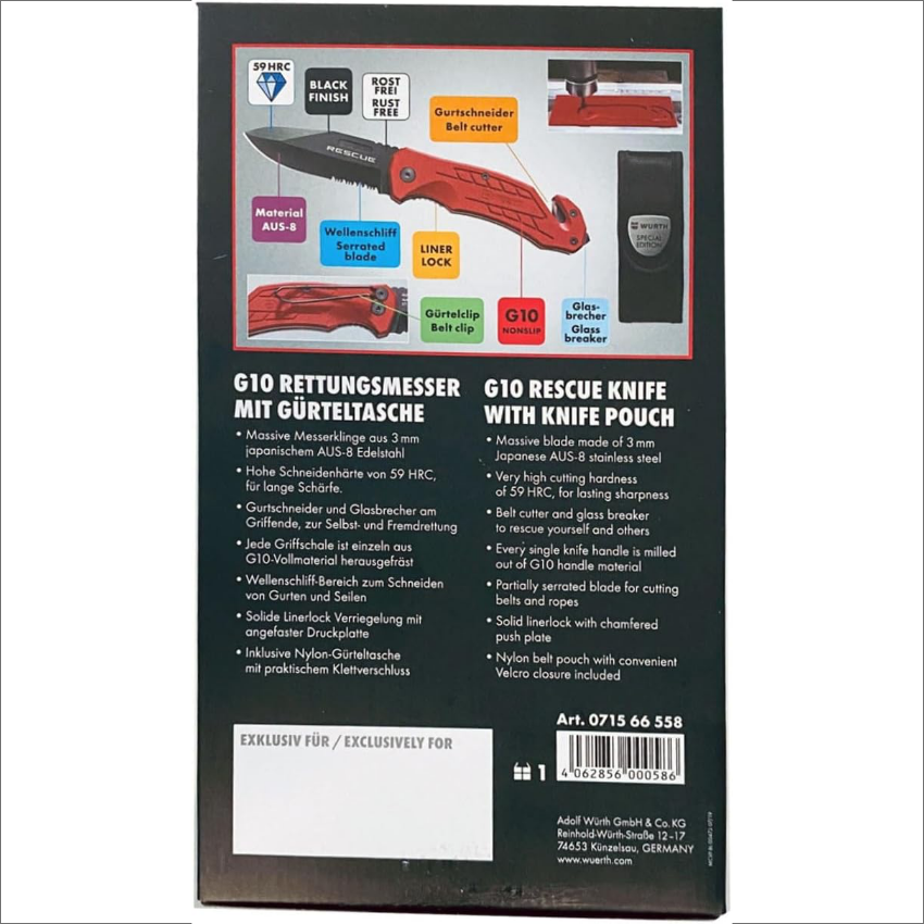 WURTH - Navaja de Rescate Plegable - Imagen 3