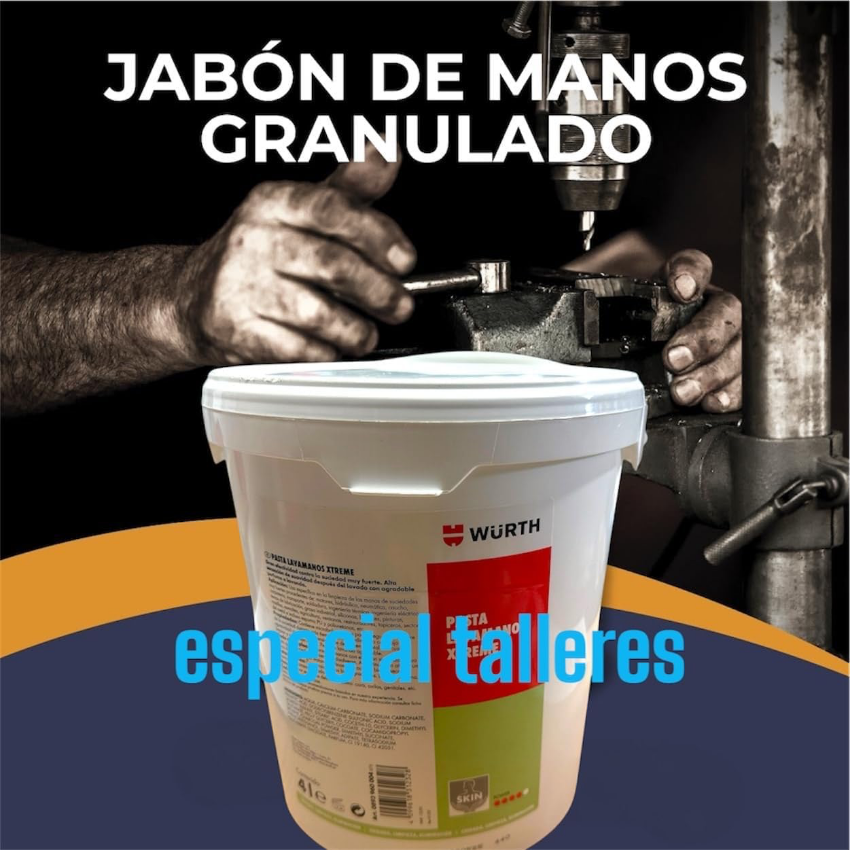 WURTH Pasta Lavamanos Xtrem 4L, limpiador de Manos industrial. - Imagen 2